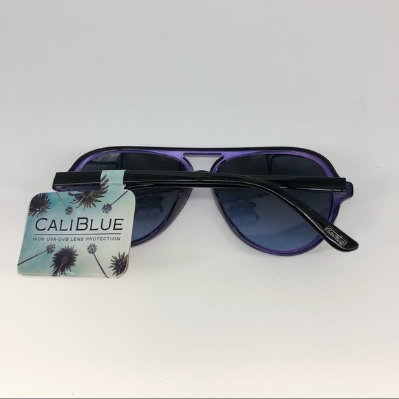 Cali Blue | Accessories | Cali Blue Black Purple Sleek Aviator ...